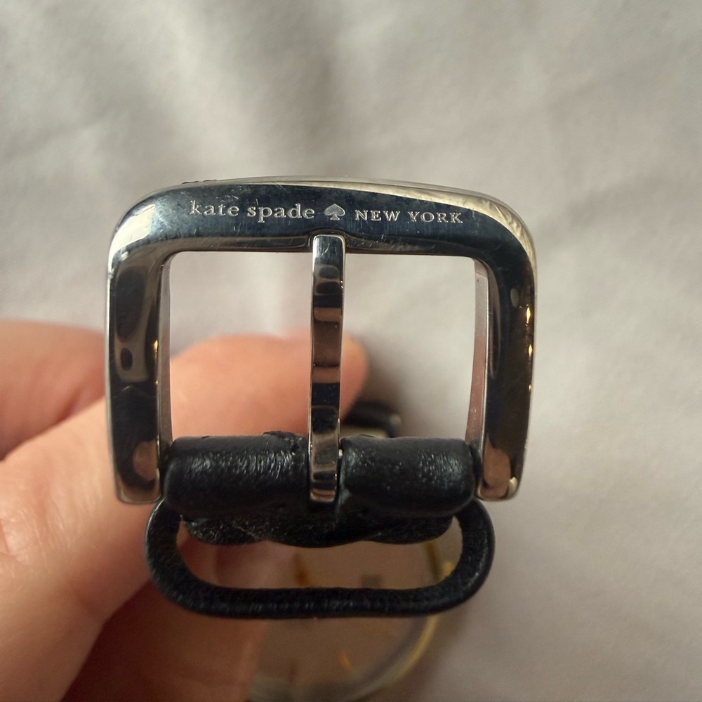 Kate Spade Black Quilted Leather Strap Watch - Picture 6 of 8